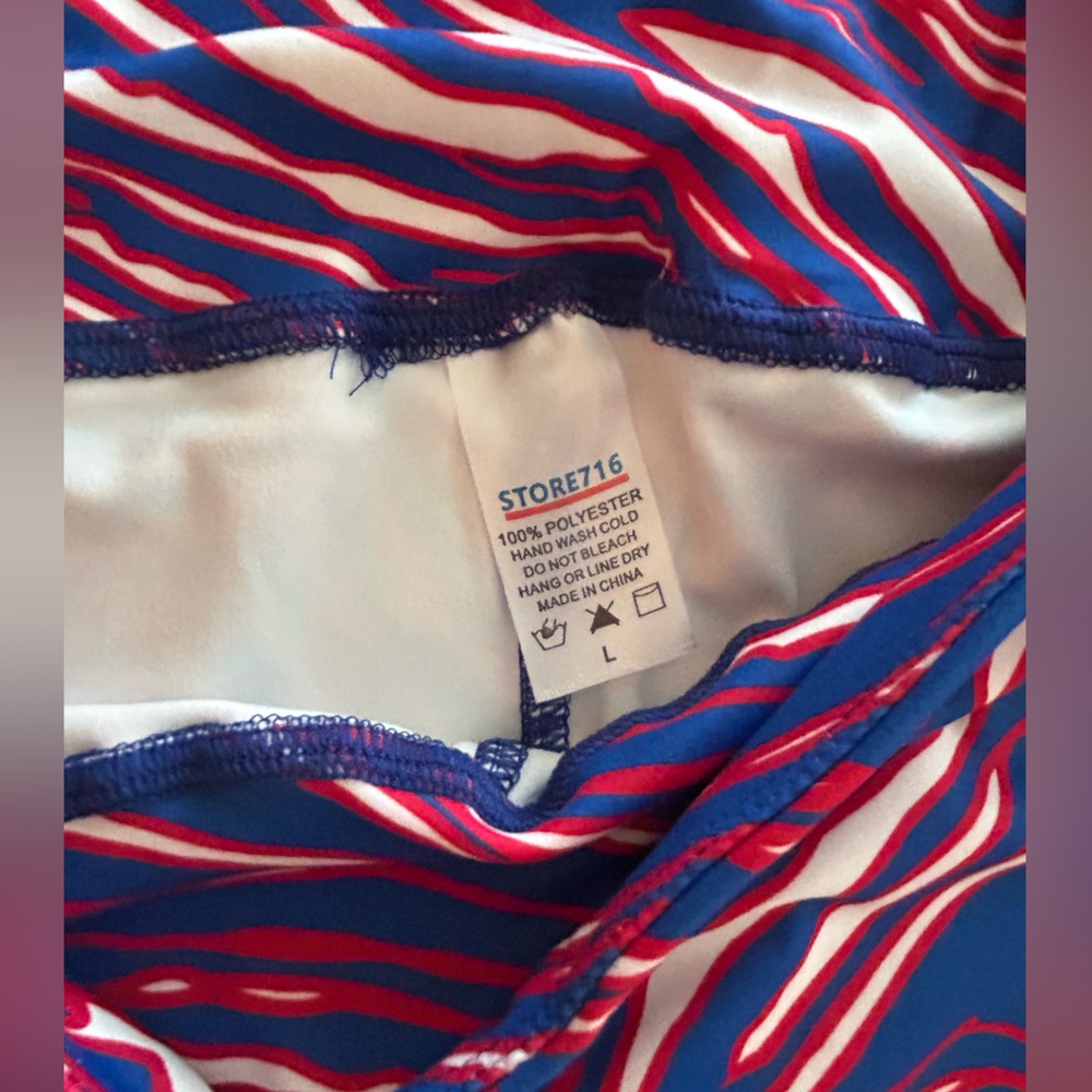 Zubaz Style Buffalo Bills Bike Shorts - Picture 3 of 4